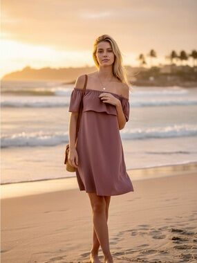 Aritzia Wilfred Hosta Dress in Foulard Mauve Pink Size XXS